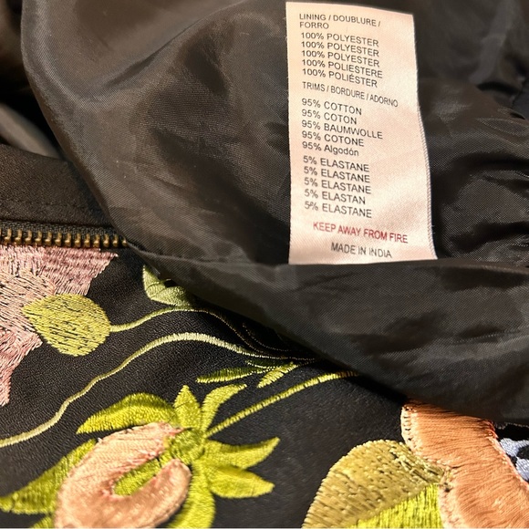 Glamorous Bomber Jacket with Floral Embroidery - Size XS - Picture 10 of 11